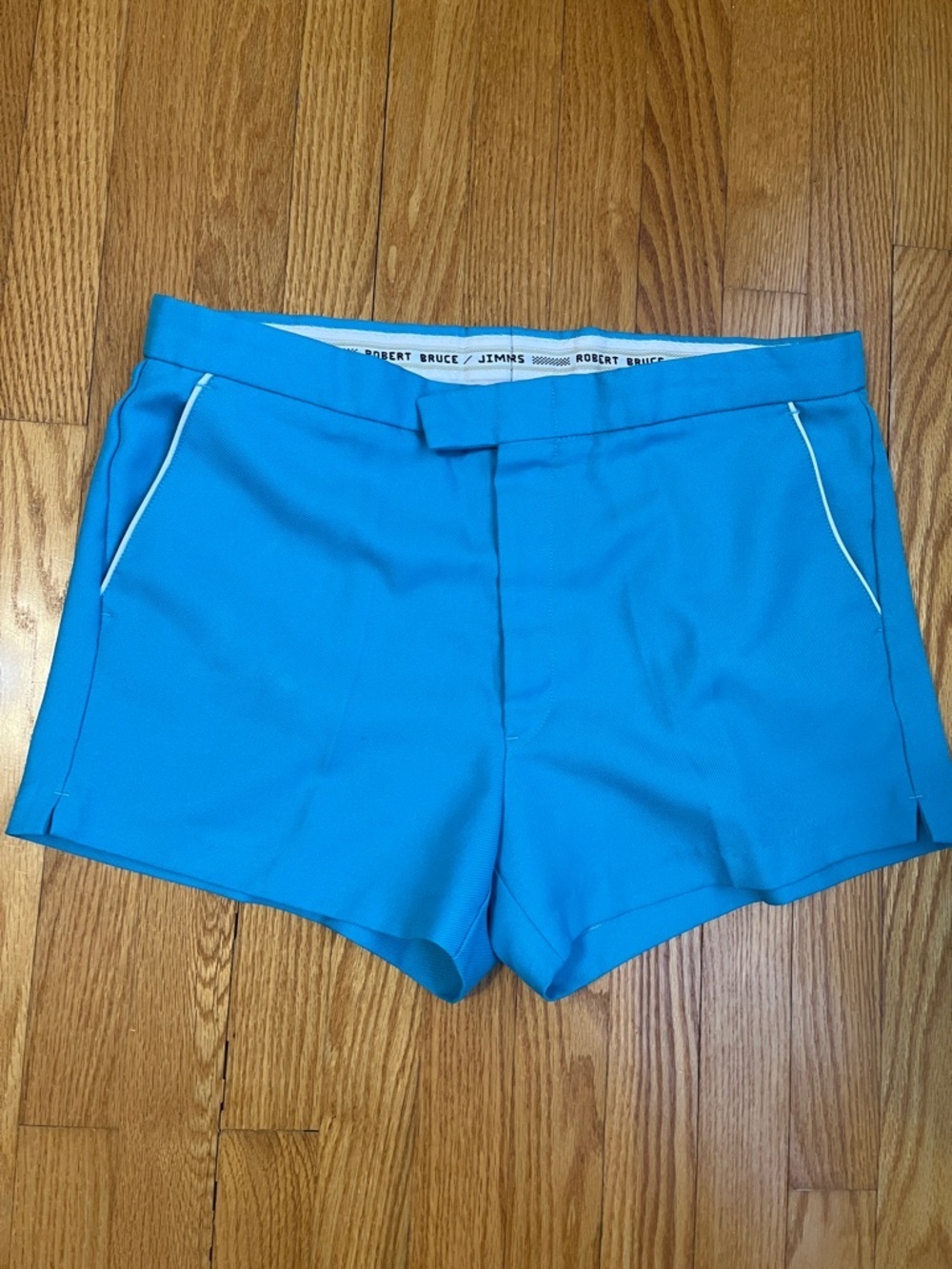 Robert Bruce Jimmy Connors Vintage Bright Blue Teal Men’s Golf Tennis Shorts 38